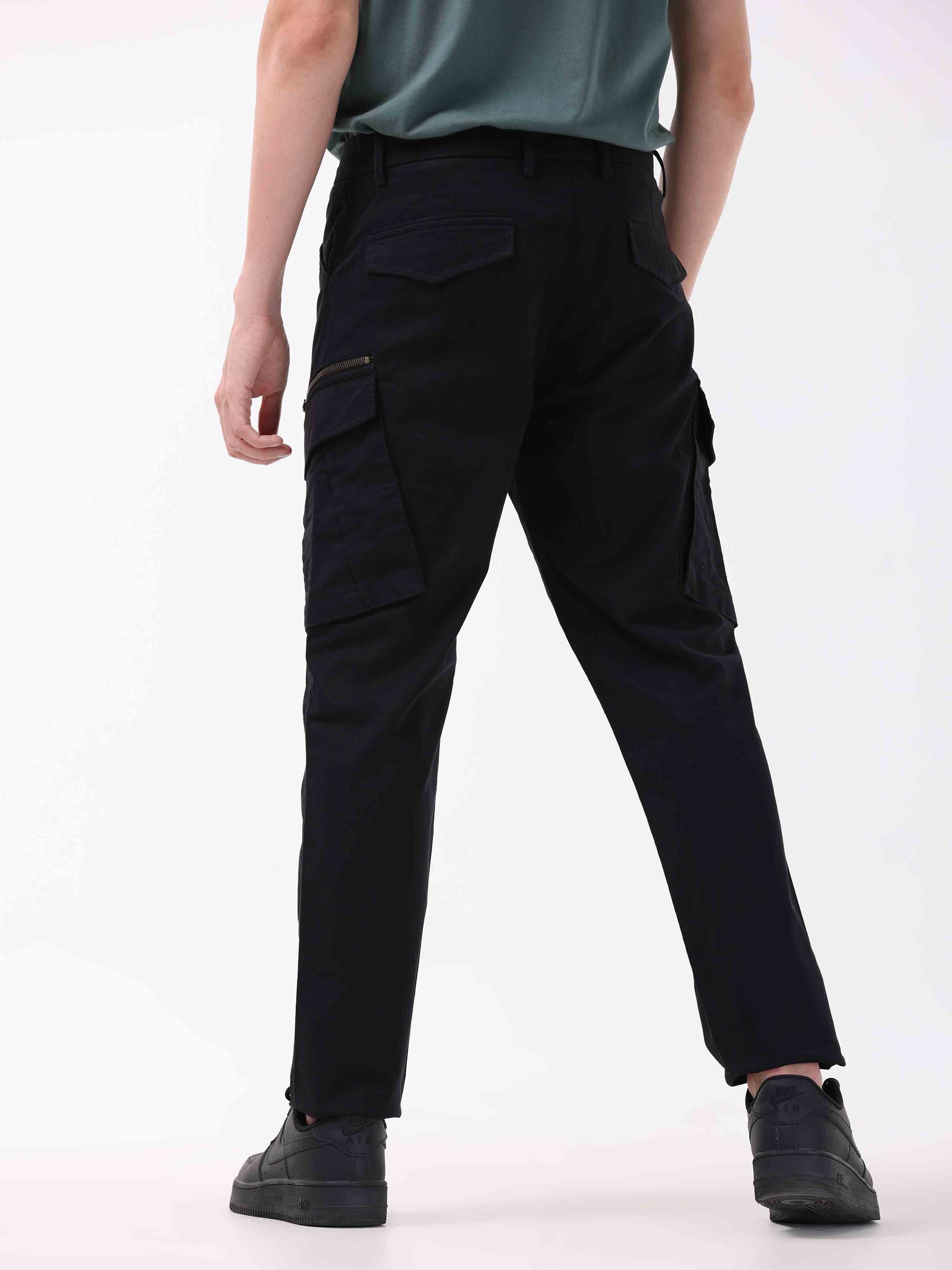 Buy Black Trousers & Pants for Men by DNMX Online | Ajio.com
